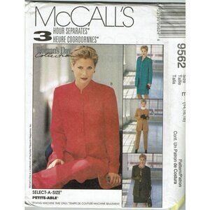McCalls Sewing Pattern 9562‎ Jacket Pants Skirt Top Misses Size 14-18